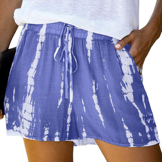 Doublju Women's Loose Fit Comfortable Elastic Waist Band and Strap Casual Shorts