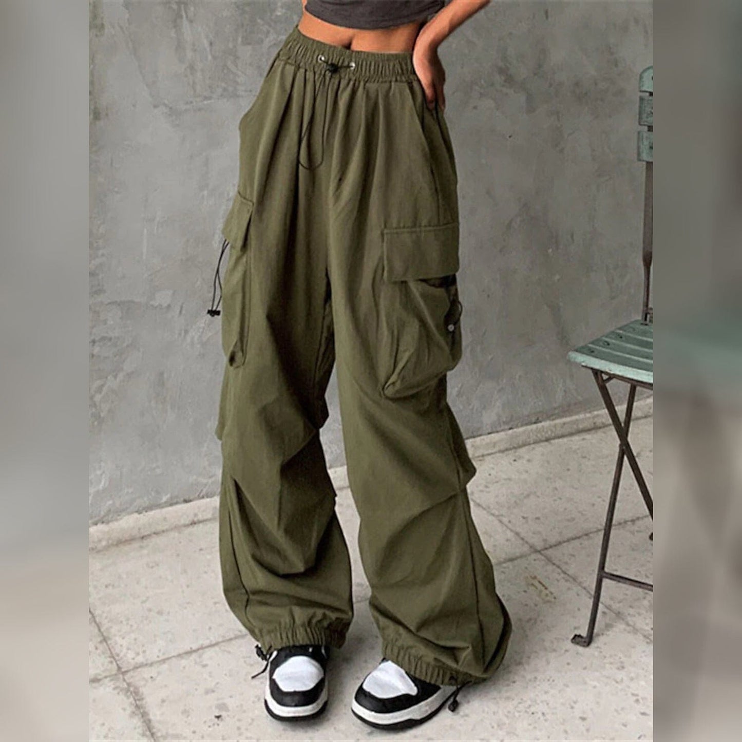 Women's Cargo Baggy Pants High Waist