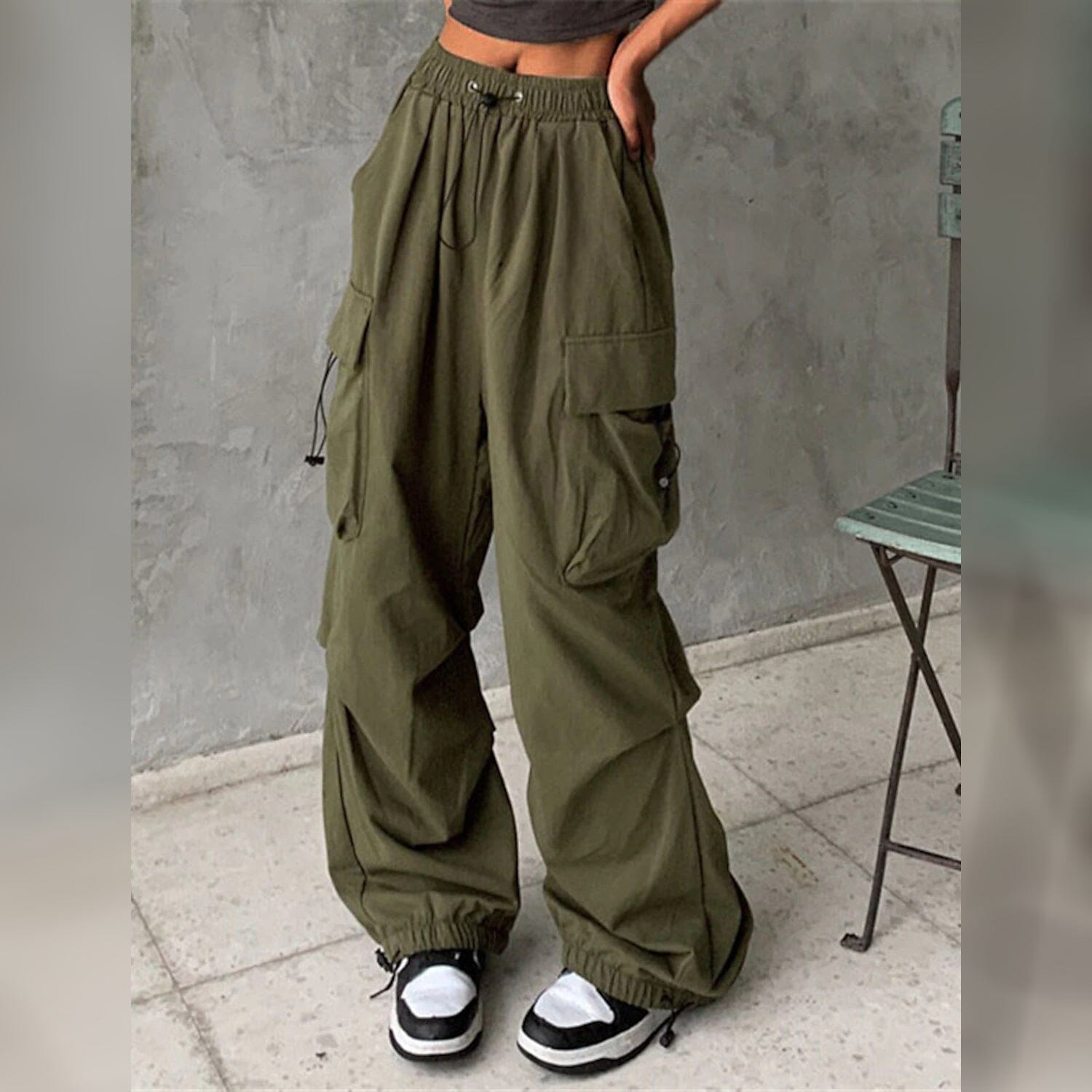 Women's Cargo Baggy Pants High Waist